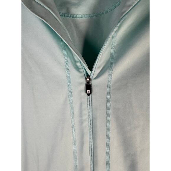 FootJoy Women’s Full Zip Golf Jacket Size Small Light Aqua Blue Activewear - Picture 10 of 10